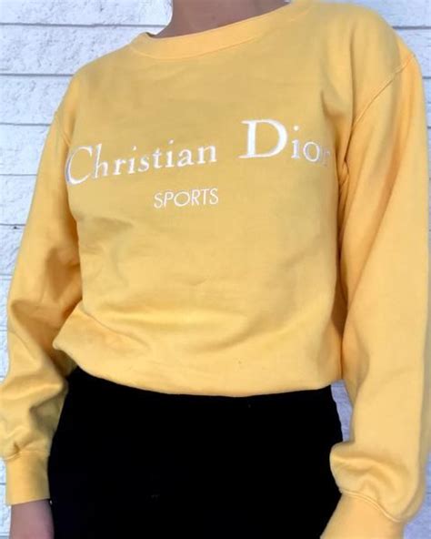 dior yellow sweatshirt men